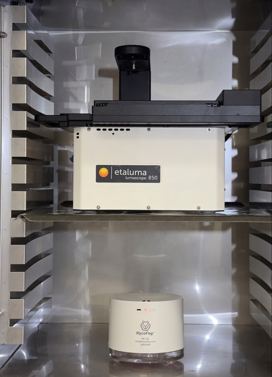 Compact design allows use inside incubators, hoods, and workstations.
